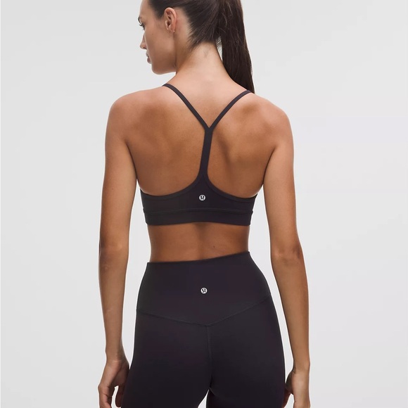 Lululemon Flow Y Bra *Nulu Black size 2 with padding EUC - Picture 1 of 5